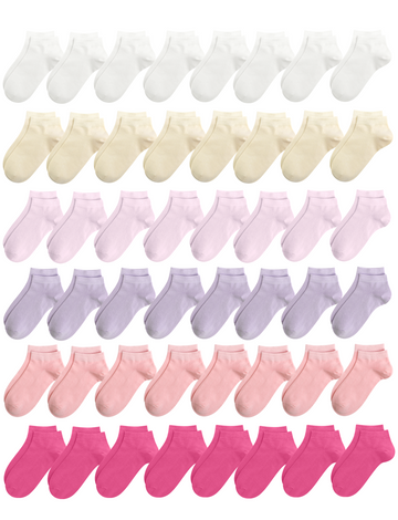 Kids Viscose Bamboo Ankle Socks Unisex Thin in Bulk Soft Boys Girls Stretch School Wholesale Socks 48 Pairs