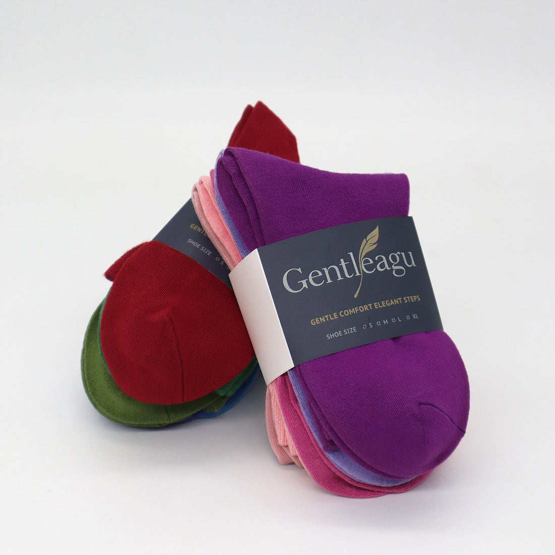 GENTLEAGU Women's Lightweight Viscose Bamboo Crew Socks - Thin, Soft & Elastic, Assorted Color Casual Style, 50 Pairs Wholesale Bulk Pack