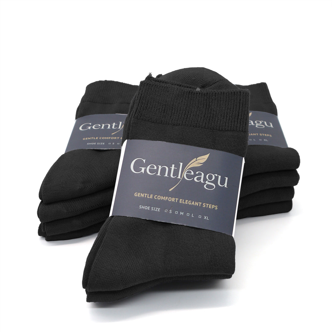 GENTLEAGU Viscose Bamboo Men’s Thin Crew Socks - Bulk Wholesale Solid Color Comfort 48 Pairs